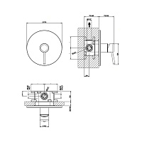 Gessi Goccia Смеситель для душа встраиваемый на 1 потребителя, внешняя часть, цвет: matte black 44676#299