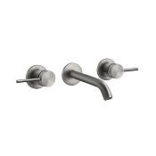 Gessi 316 Trame Встраиваемый смеситель для раковины с изливом, цвет: steel brushed 54392#239