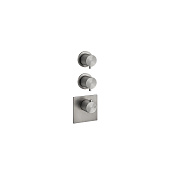 Gessi 316 Bath-Shower Термостат для ванны встраиваемый, 2 потребителя, цвет: steel brushed 54504#239