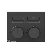 Gessi Hi-Fi Термостат для душа встраиваемый, 2 потребителя, цвет: black metal brushed PVD 63004#707