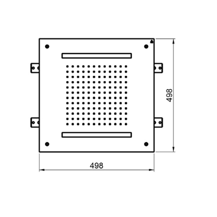 Almar Square 500 Потолочный душ 49,8х49,8 см, встраиваемый, 1 режим, цвет: mirror stainless steel E044197.MS