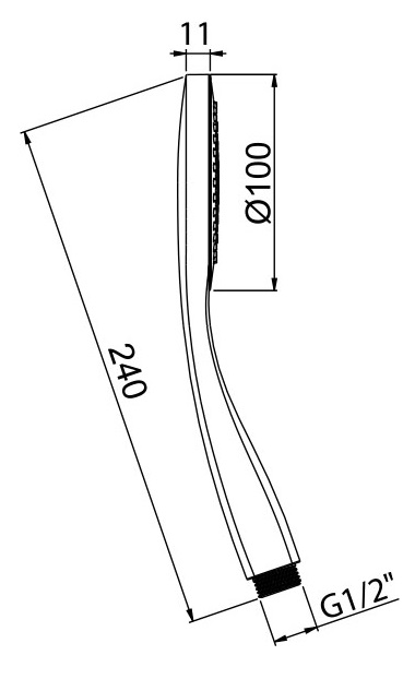 Almar Emotion Ручной душ d13 см, 1 режим, цвет: chrome E082047.CR
