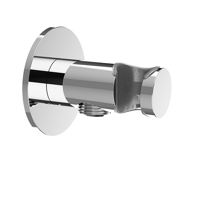 Almar Round Шланговое подключение для лейки с держателем, цвет: chrome E095037.CR