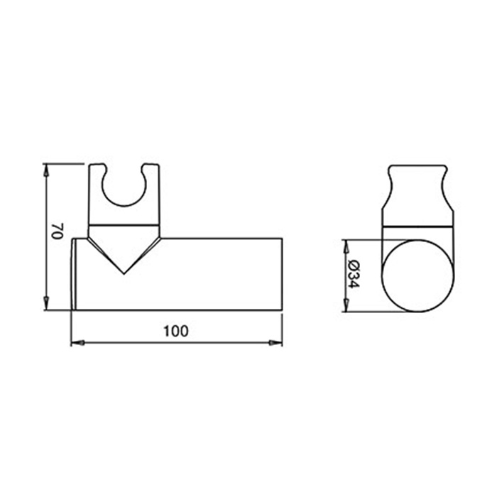 Almar Sintesi Держатель душевой лейки на стену из abs пластика, цвет: chrome E119040.CR