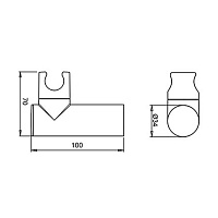 Almar Sintesi Держатель душевой лейки на стену из abs пластика, цвет: chrome E119040.CR