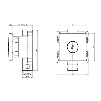 Almar Body Jets Душевая форсунка встраиваемая 8х8h см, цвет: chrome E044177.CR