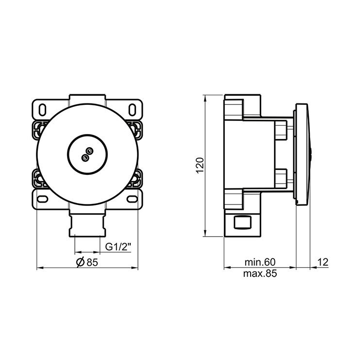 Almar Body Jets Душевая форсунка встраиваемая d10 см, цвет: chrome E044179.CR