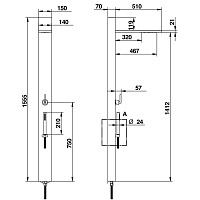 Bongio Myamix Душевая колонна, цвет: хром 46132CR01