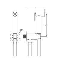 Cisal Shower Гигиенический душ, со шлангом 120 см, вывод с держателем, цвет: chrome CY00792521