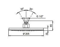Fantini Venezia Верхний душ, 20 см, цвет: хром 86 02 8113