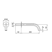 Fantini Venezia Излив для раковины 20 см, настенный, цвет: хром 29 02 8320