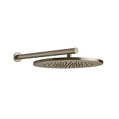 Gessi 316 Bath-Shower Верхний душ 36 см, кронштейн настенный 45 см, цвет: warm bronze brushed PVD 54148#726