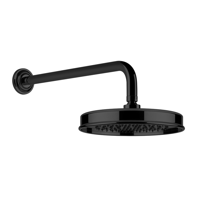 Gessi Venti20 Верхний душ 22,9 см 1 вид струи, кронштейн настенный 38,9 см, цвет: matte black 65148#299