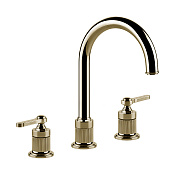 Gessi Venti20 Смеситель для раковины на 3 отв., высота излива 16,8 см, цвет: Brass PVD 65015#710