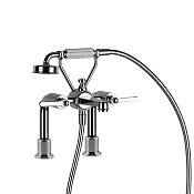 Gessi Venti20 Смеситель на борт ванны на 2 отверстия, с ручн. душем, цвет: chrome 65115#031