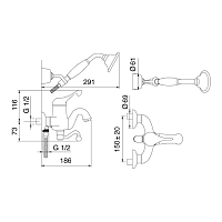 Treemme Piccadilly Смеситель для ванны, цвет: хром 2100CC