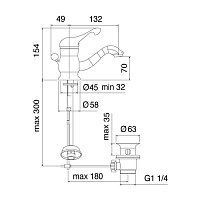 Treemme Piccadilly Смеситель для раковины, цвет: хром 2110UU