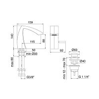 Treemme Arche Cascata Смеситель для биде, каскад, цвет: хром 2420CC