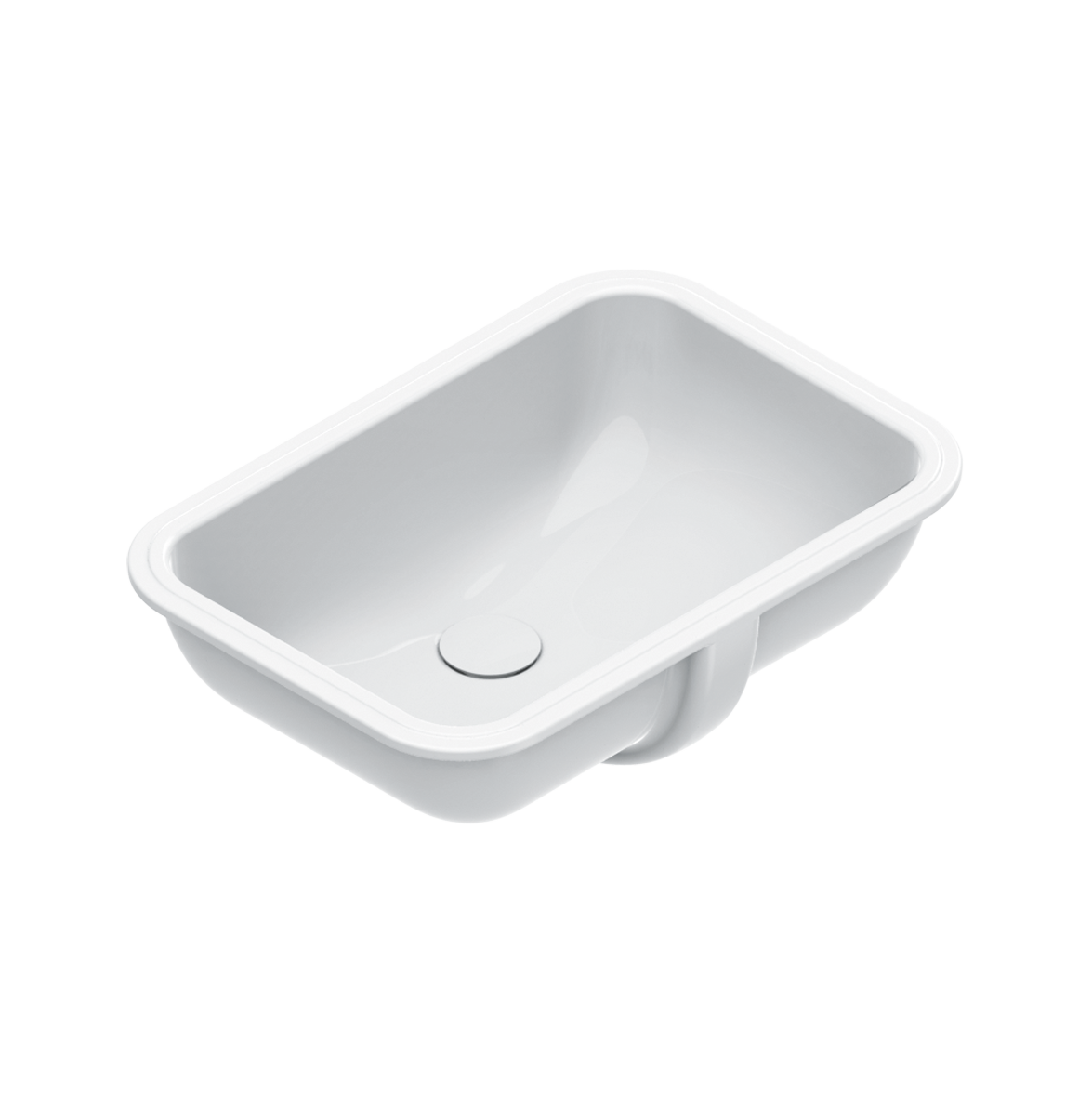 Catalano Italy Раковина встраиваемая снизу 55x38 см, с переливом, покр Cataglaze, цвет: белый глянц. 0727550001