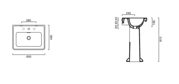 Catalano Comfort Раковина подвесная 60x46x19,5h см, 1 отв с переливом, Cataglaze, цвет: белый глянц. 160CV00