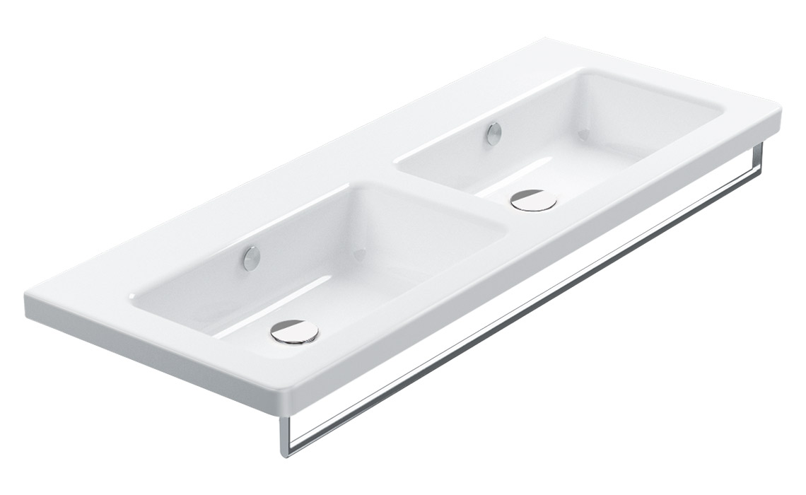 Catalano Comfort Раковина подвесная 125x48x18h см, с переливом, покр. Cataglaze, цвет: белый глянц. 1125LI00