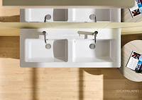 Catalano Comfort Раковина подвесная 125x48x18h см, с переливом, покр. Cataglaze, цвет: белый глянц. 1125LI00