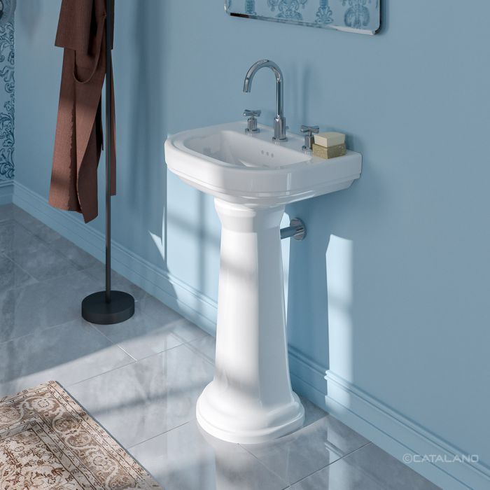 Catalano Comfort Раковина подвесная 56x44x20h см, 1 отв., с переливом, Cataglaze, цвет: белый глянц. 156CV00