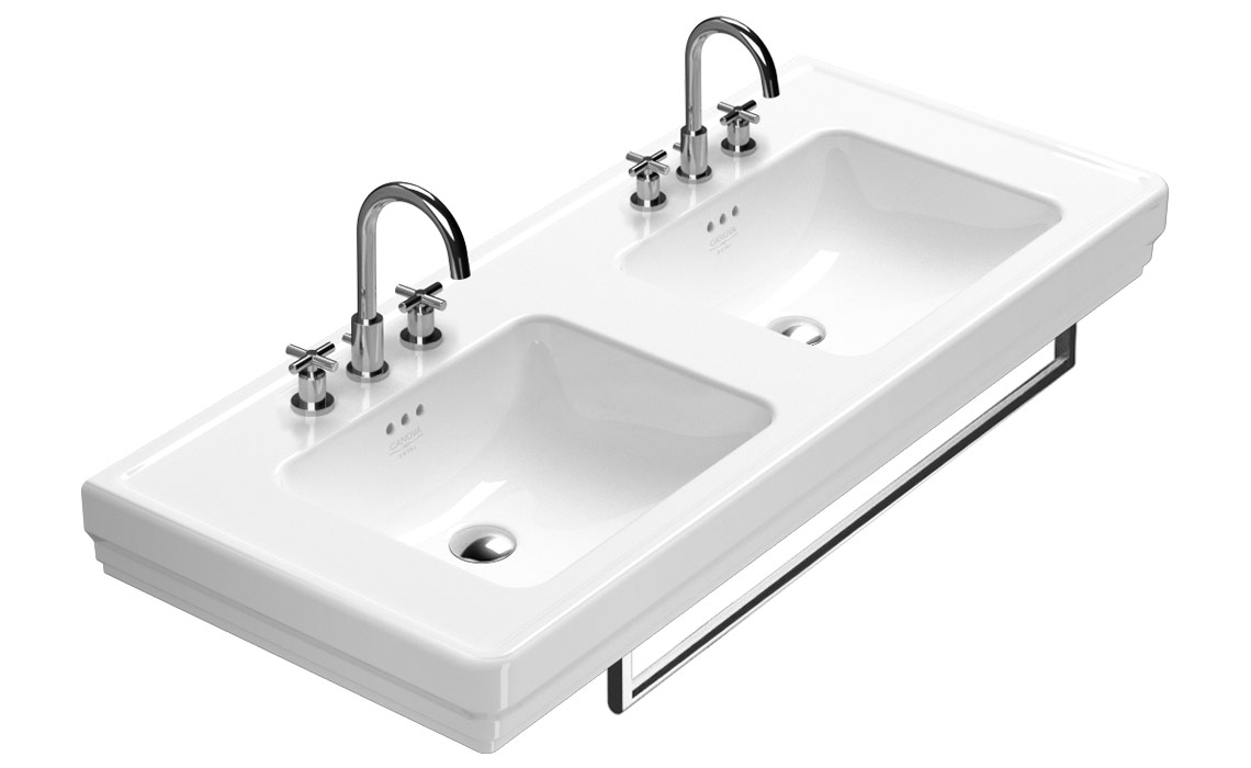 Catalano Comfort Раковина подвесная 125x54x20h см, 1 отв, с переливом, Cataglaze, цвет: белый глянц. 1125CV00