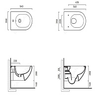 Catalano Sfera Унитаз подвесной безободковый 35x54 см, смыв торнадо, Cataglaze, цвет: белый глянц. 1VSF54R00