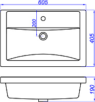 Мебельная раковина Aqwella Foster 60 4640021060773