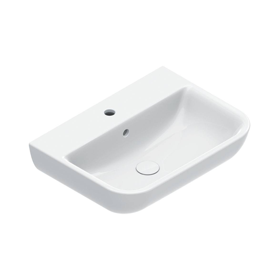 Catalano Comfort Раковина подвесная 60x45x18h см, 1 отв., с переливом, Cataglaze, цвет: белый глянц. 0720601001