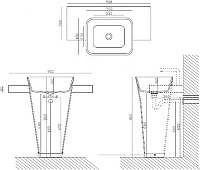 Galassia Meg11 Monolith Раковина 50x40 см 5405P