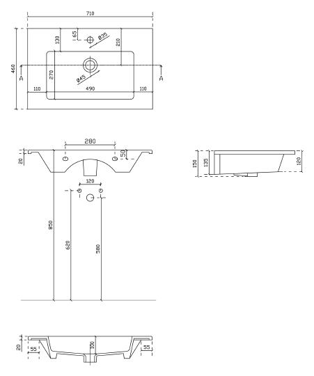 Раковина Galassia Dream 7222