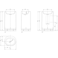 Knief Moon Раковина напольная 55х45х90h см, K-Stone, c выпуском и сифоном, цвет: белый матовый 0600-031-01
