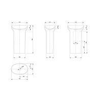 Knief Prime Раковина напольная 53х35х90h cм, K-Stone, с выходом в пол, цвет: белый матовый 0600-012-01