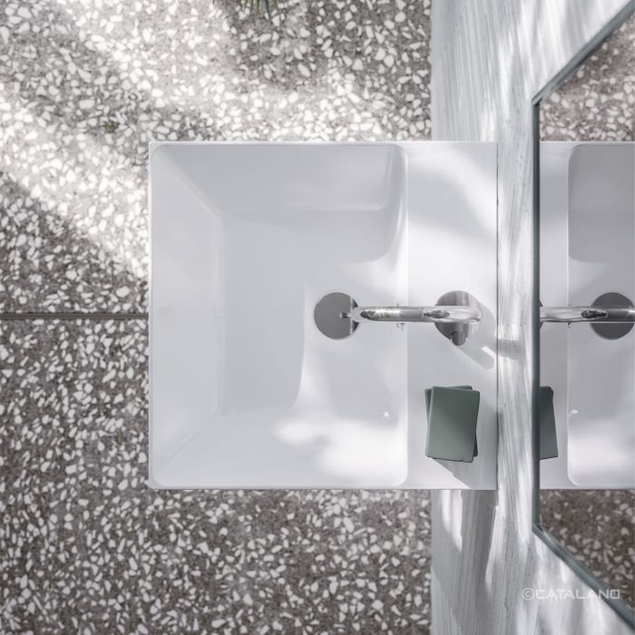 Catalano Comfort Раковина подвесная 50x50x17h см, с переливом, покр. Cataglaze, цвет: белый глянц. 0120500001