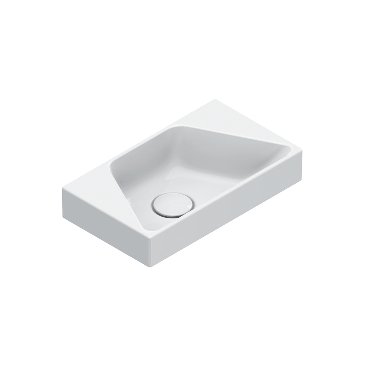 Catalano Comfort Раковина подвесная 40x23x12h см, без перелива, покр. Cataglaze, цвет: белый глянц. 0920410001