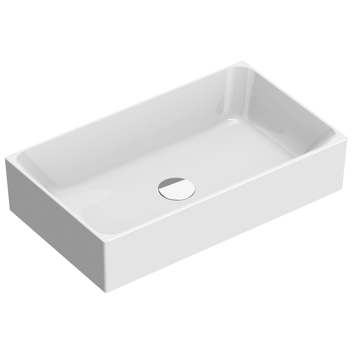 Catalano Zero Раковина чаша 60x35x13h см, без перелива, покрытие Cataglaze, цвет: белый глянцевый 0222600001