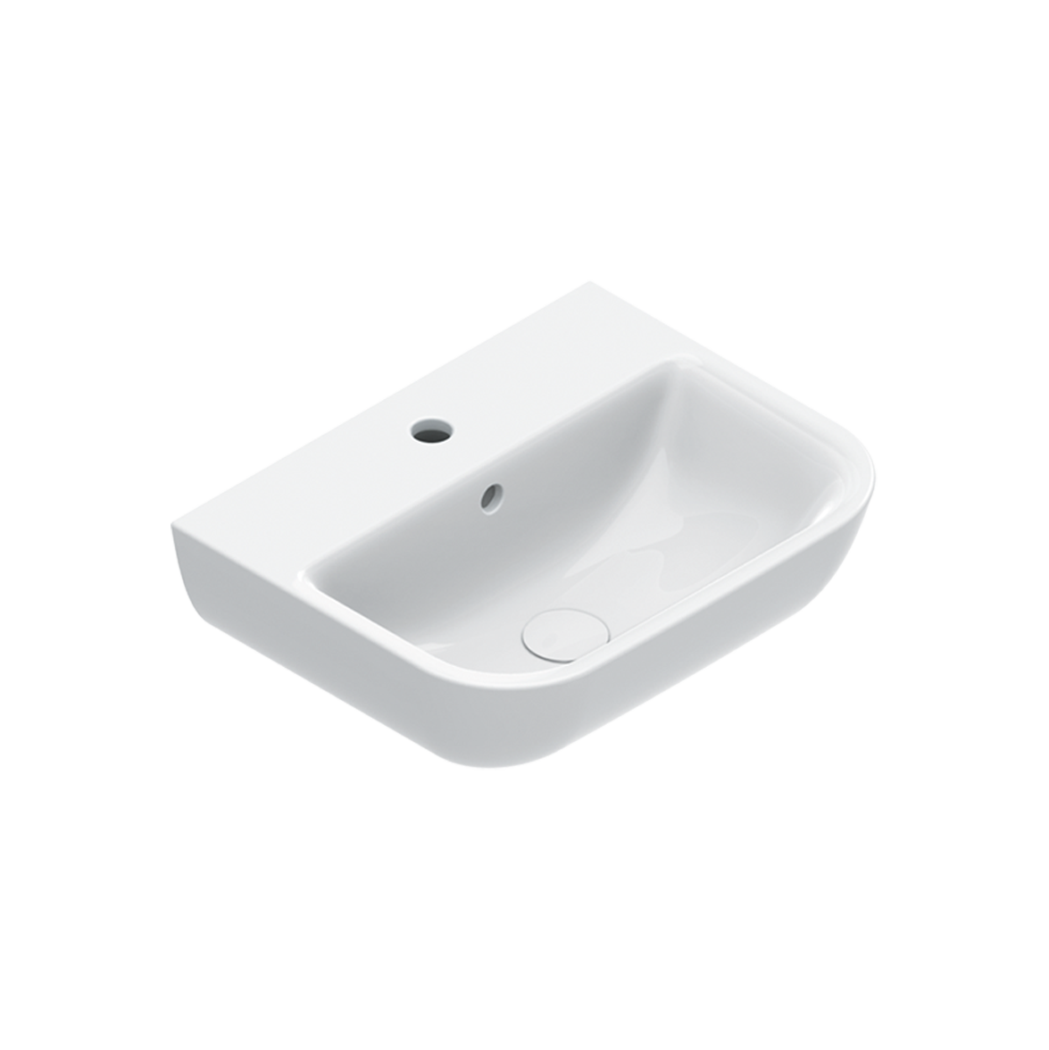 Catalano Comfort Раковина подвесная 50x40x18h см, 1 отв., с переливом, Cataglaze, цвет: белый глянц. 0720501001