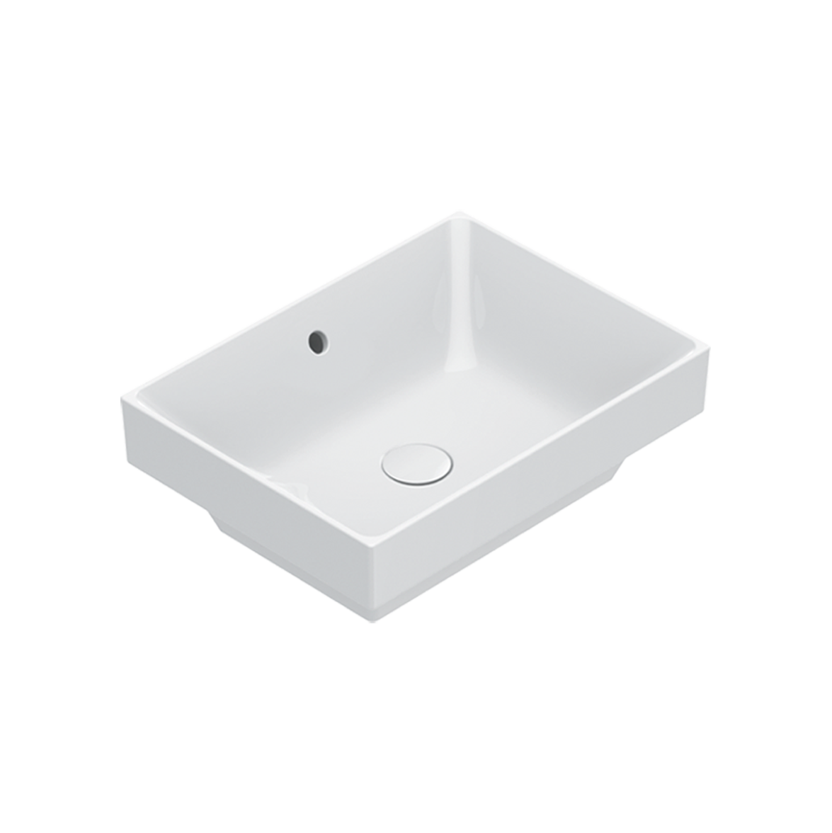 Catalano Zero Раковина встраиваемая сверху 50x37 см, с переливом, покр Cataglaze, цвет: белый глянц. 0124500001