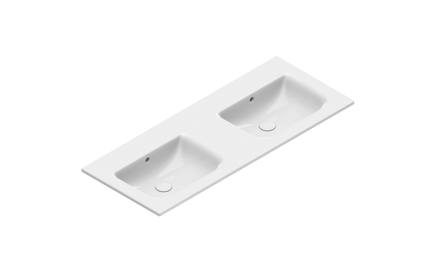 Catalano Comfort Раковина подвесная 125x50x18h см, с переливом, покр. Cataglaze, цвет: белый глянц. 0721270001