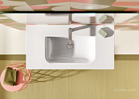 Catalano Comfort Раковина подвесная 100x50x18h см, с переливом, покр. Cataglaze, цвет: белый глянц. 0721010001