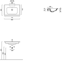 Catalano Comfort Раковина подвесная 80x50x18h см, с переливом, покр. Cataglaze, цвет: белый глянц. 0720810001