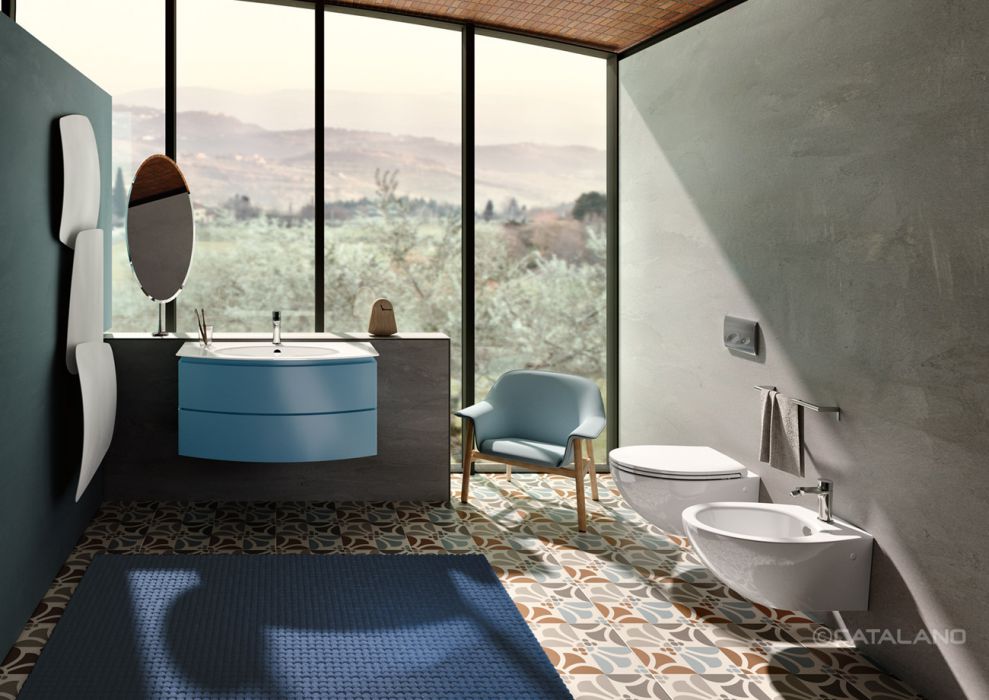 Catalano Comfort Раковина подвесная 102x51x19h см, 1 отв, с переливом, Cataglaze, цвет: белый глянц. 1102VL00