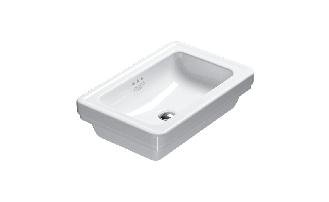 Catalano Italy Раковина встраиваемая сверху 60x40 см, с переливом, Cataglaze, цвет: белый глянцевый 160ACV00