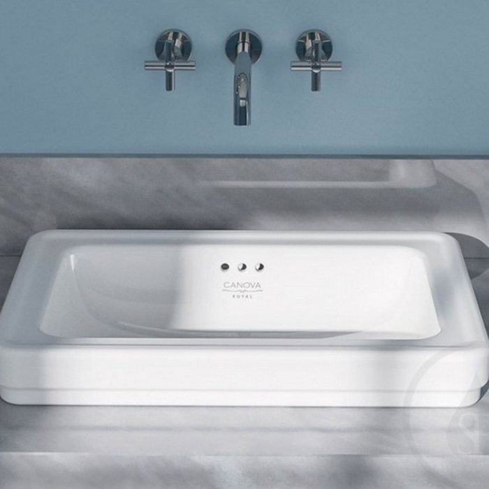 Catalano Italy Раковина встраиваемая сверху 60x40 см, с переливом, Cataglaze, цвет: белый глянцевый 160ACV00