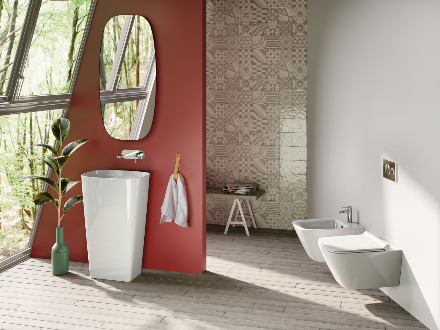 Catalano Green Раковина напольная 55x38x85h см, без перелива, покр. Cataglaze, цвет: белый глянцевый 0428550001