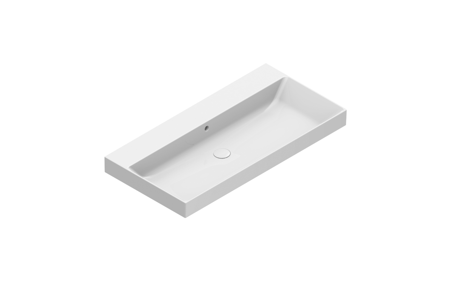 Catalano Comfort Раковина подвесная 100x50x17h см, с переливом, покр. Cataglaze, цвет: белый глянц. 0121000001