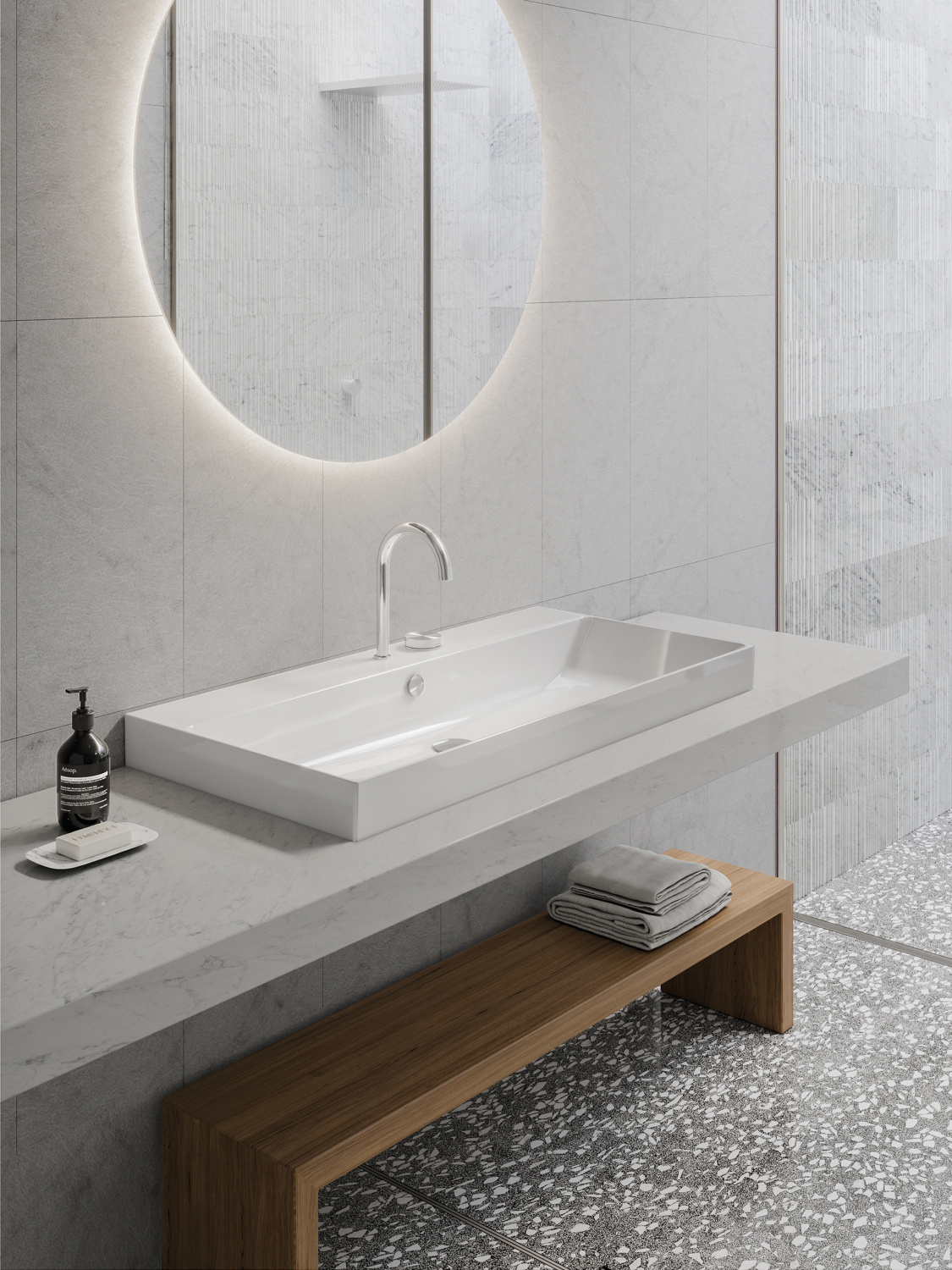 Catalano Comfort Раковина подвесная 100x50x17h см, с переливом, покр. Cataglaze, цвет: белый глянц. 0121000001