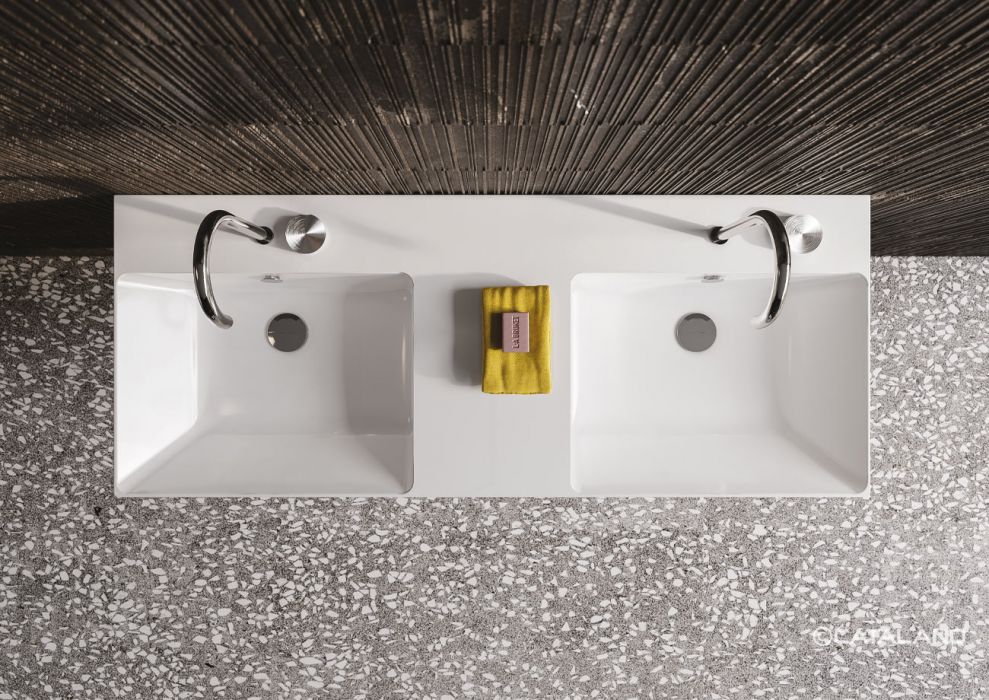 Catalano Comfort Раковина подвесная 125x50x17h см, с переливом, покр. Cataglaze, цвет: белый глянц. 0121270001